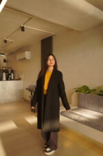 ROSIEYA (BLACK) Essential Lapel Collar Coat By ZRA - Image 3