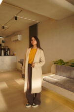 ROSIEYA (SAND-MARL) Essential Lapel Collar Coat By ZRA