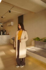 ROSIEYA (SAND-MARL) Essential Lapel Collar Coat By ZRA - Image 3